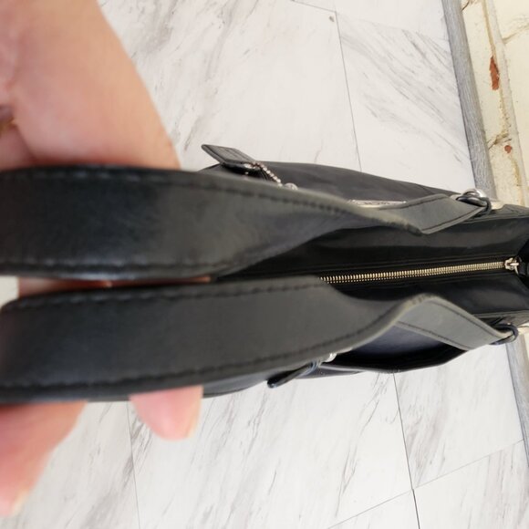 Coach Classic Black Shoulder Bag with Silver Accents - Picture 6 of 13